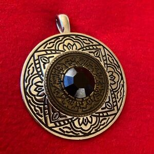 Vintage Silver and Black Pendant